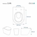 Ver imagem 3 de Tampa de Vaso Sanitário com Amortecedor Link Branco para Bacia Deca