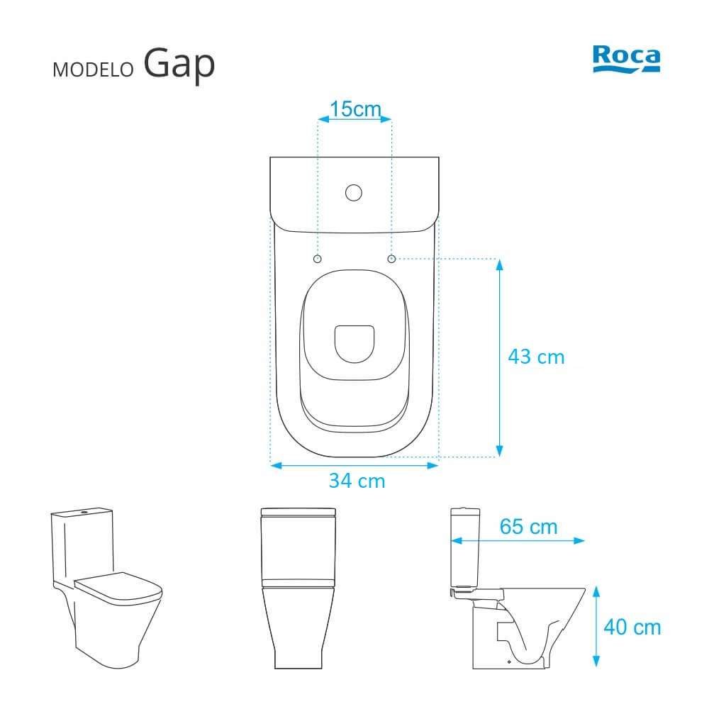 Assento Sanitário Fechamento Lento Gap Branco para Louça Roca - 3