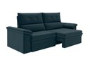 Ver imagem 5 de Sofá Aspen 1,80m Retrátil e Reclinável Suede Petróleo Xflex Sofás