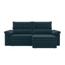 Ver imagem 1 de Sofá Aspen 1,80m Retrátil Reclinável Suede Petróleo Xflex Sofás