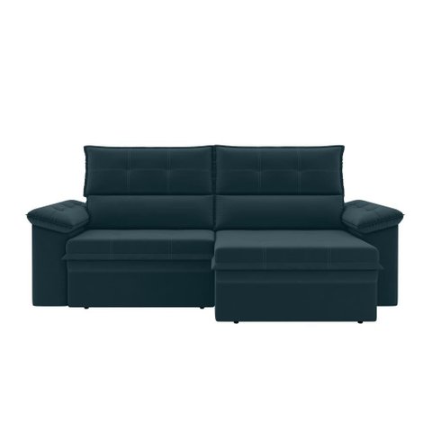 Sofá Aspen 1,80m Retrátil Reclinável Suede Petróleo Xflex Sofás
