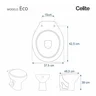 Tampa de Vaso Sanitário com Amortecedor Eco Branco para Bacia Celite - 1