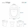 Assento Sanitário Fechamento Lento Village Creme para Vaso Deca - 2