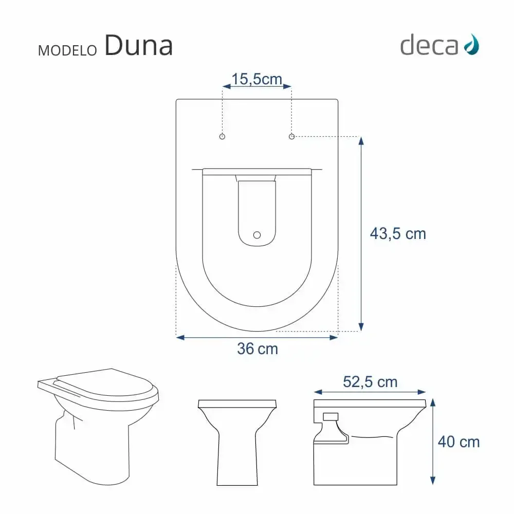 Assento Sanitário Fechamento Lento Duna Branco para Louça Deca - 3