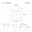 Ver imagem 3 de Assento Sanitário Fechamento Lento Duna Branco para Louça Deca