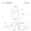 Ver imagem 2 de Tampa de Vaso Sanitário com Amortecedor Quadra Branco para Bacia Deca