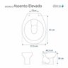 Tampa Para Vaso Elevada 13,5cm Para Idoso E Pos Cirurgico - 2