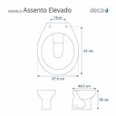 Ver imagem 2 de Tampa Para Vaso Elevada 13,5cm Para Idoso E Pos Cirurgico