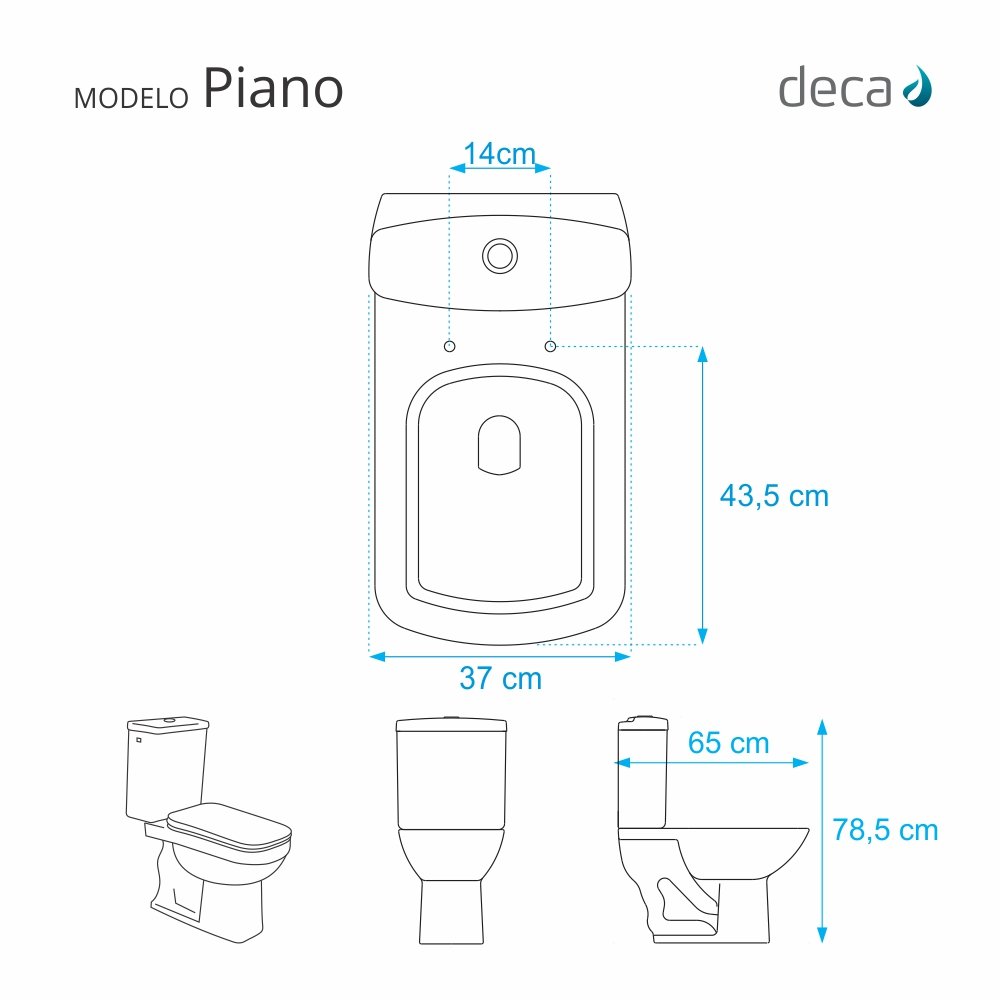 Assento Sanitário Poliester Piano Preto Fosco Ferragem Dourada para Vaso Deca - 2
