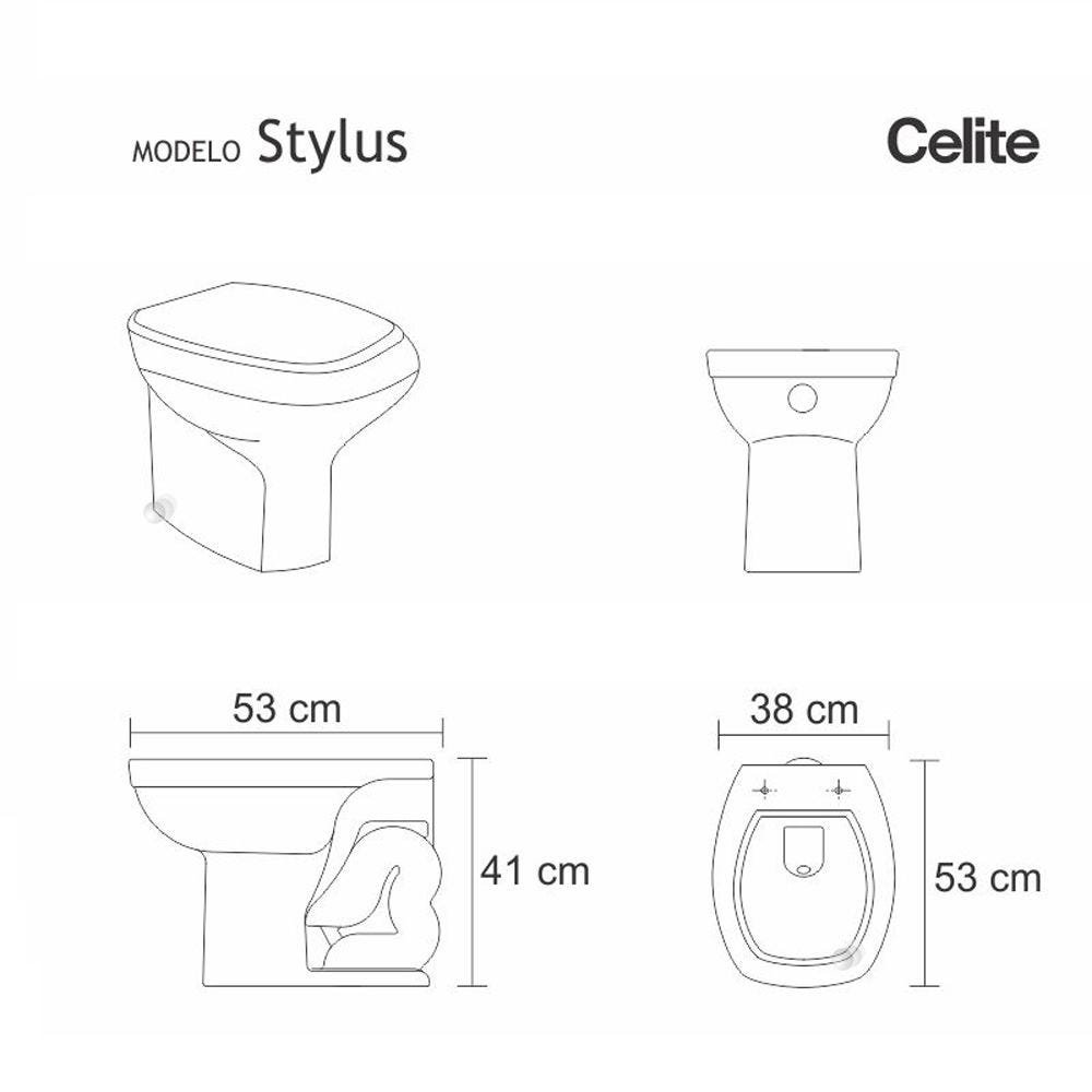Assento Sanitário Stylus Preto Para Louça Celite - 2