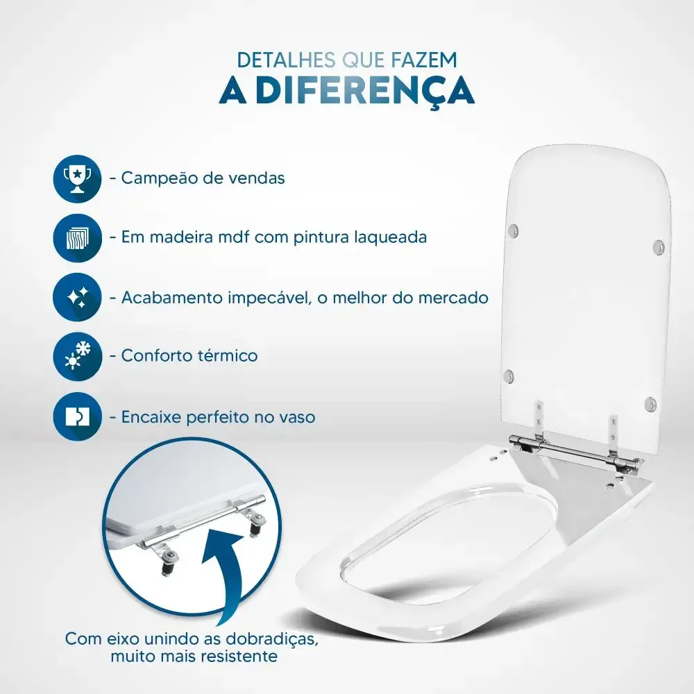 Assento Sanitário Tivoli Laranja para vaso Ideal Standard - 3