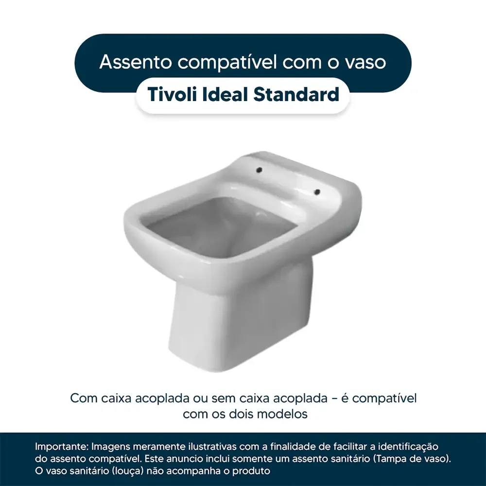 Assento Sanitário Tivoli Laranja para vaso Ideal Standard - 4
