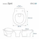 Ver imagem 2 de Tampa de Vaso Sanitário com Amortecedor Spot Branco para bacia Deca