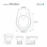 Assento Sanitário Windsor Branco para vaso Deca - 5