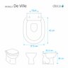 Assento Sanitário Poliester De Ville Branco Para Louça Deca - 2