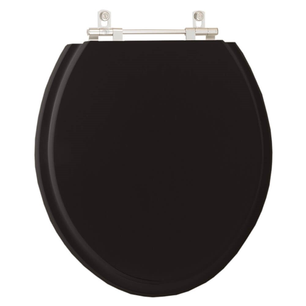 Assento Sanitário Poliéster Preto Para Louça Convencional - 1