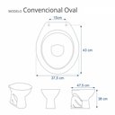Ver imagem 2 de Assento Sanitário Convencional Oval Azul