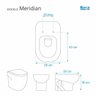 Assento Sanitário Meridian Branco para vaso Roca - 3