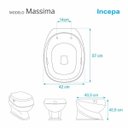 Ver imagem 2 de Assento Sanitário Massima Cinza Platina para vaso Incepa