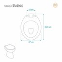 Ver imagem 2 de Assento Sanitário Búzios Marfim (Bege Claro) para vaso Hervy
