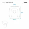 Assento Sanitário Palladium Cinza Claro para vaso Celite - 2