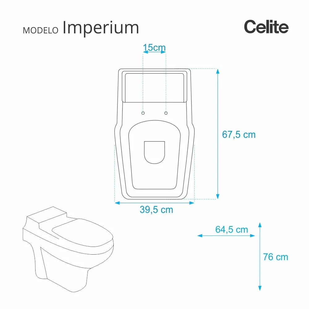 Assento Sanitário Imperium Cinza Claro para vaso Celite - 2