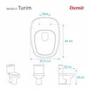 Ver imagem 3 de Assento Sanitário Turim Branco Para Louça Eternit