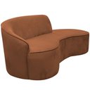 Ver imagem 1 de Sofá Curvo 03 Lugares 210cm Eron Braço Direito Veludo Camel - Nexta Casa