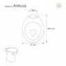 Assento Sanitário Aretusa Branco para vaso Hervy - 3