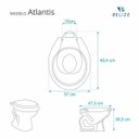 Ver imagem 2 de Assento Sanitário Atlantis Preto para vaso Belize