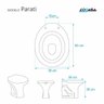 Assento Sanitário Parati Cinza Cromo para vaso Logasa - 2