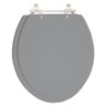 Assento Sanitário Parati Cinza Cromo para vaso Logasa - 1