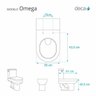 Assento Sanitário Omega Creme para vaso Deca - 2