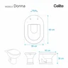 Assento Sanitário Donna Pergamon (Bege Claro) para vaso Celite - 2