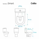 Ver imagem 3 de Assento Sanitário Fechamento Lento Smart Branco para Louça Celite