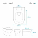 Ver imagem 3 de Tampa de Vaso Sanitário com Amortecedor Level Branco para Bacia Deca