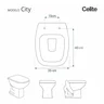 Assento Sanitário City Pergamon (Bege Claro) para Vaso Celite - 5