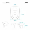 Ver imagem 2 de Assento Sanitário Fechamento Lento Aloha Branco para Vaso Celite