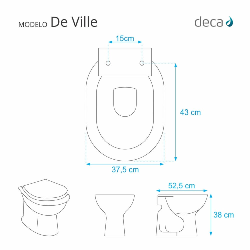 Assento Sanitário De Ville Creme Para Louça Deca - 2