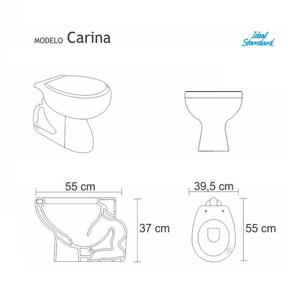 Assento Sanitário Carina Visone Para Louça Ideal Standard - 2