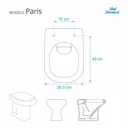 Ver imagem 5 de Assento Sanitário Paris Bone (Bege Claro) Para Louça Ideal Standard