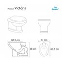 Ver imagem 3 de Assento Sanitário Victoria Bone (Bege Claro) Para Louça Ideal Standard