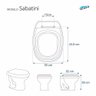 Assento Sanitário Sabatini Areia Para Louça Icasa - 2