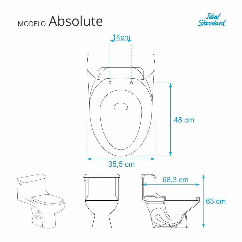 Assento Sanitário Absolute Bone (Bege Claro) para Vaso Ideal Standard - 2