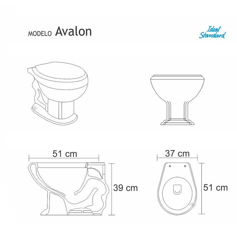 Assento Sanitário Avalon Sterling Silver Para Louça Ideal Standard - 2