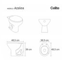 Ver imagem 2 de Assento Sanitário Azaléa Marfim (Bege Claro) Para Louça Celite