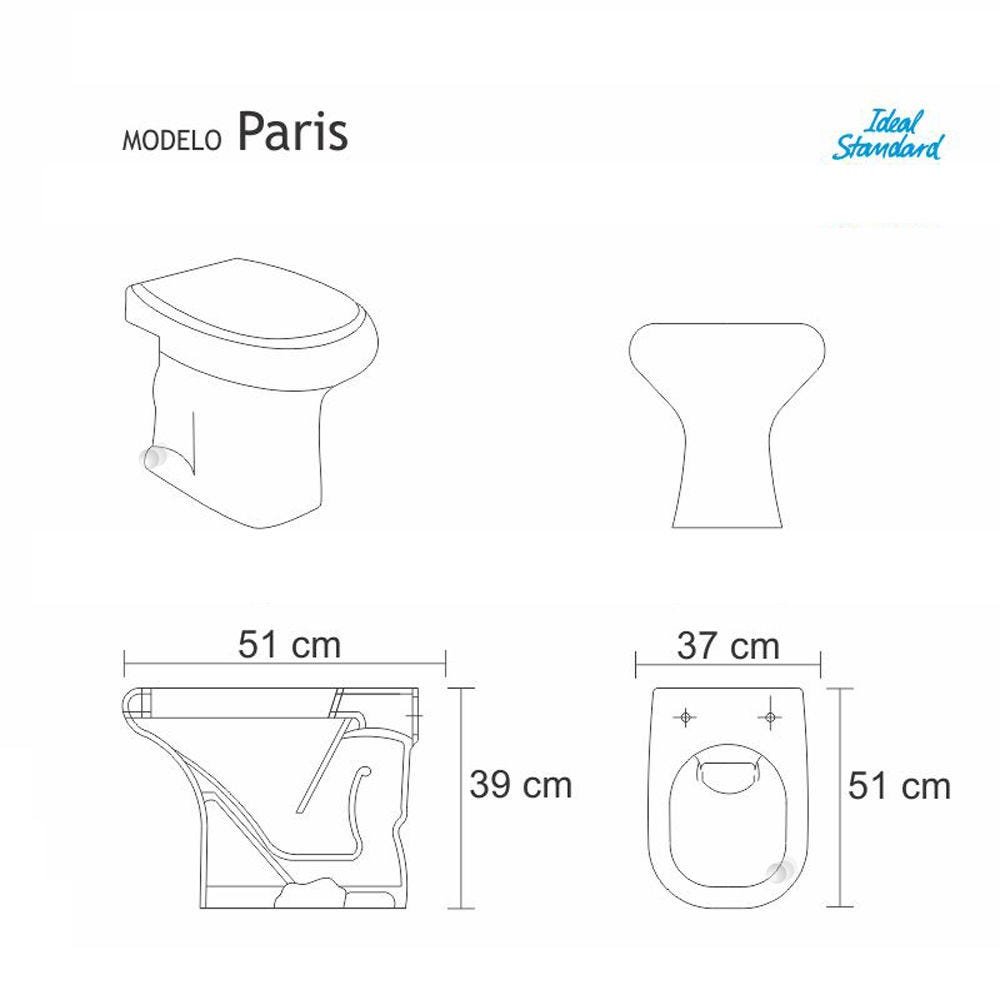Assento Sanitário Paris Verde Claro Para Louça Ideal Standard - 2