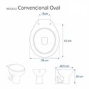 Ver imagem 2 de Assento Sanitário Convencional Oval cor Rosa Bebê