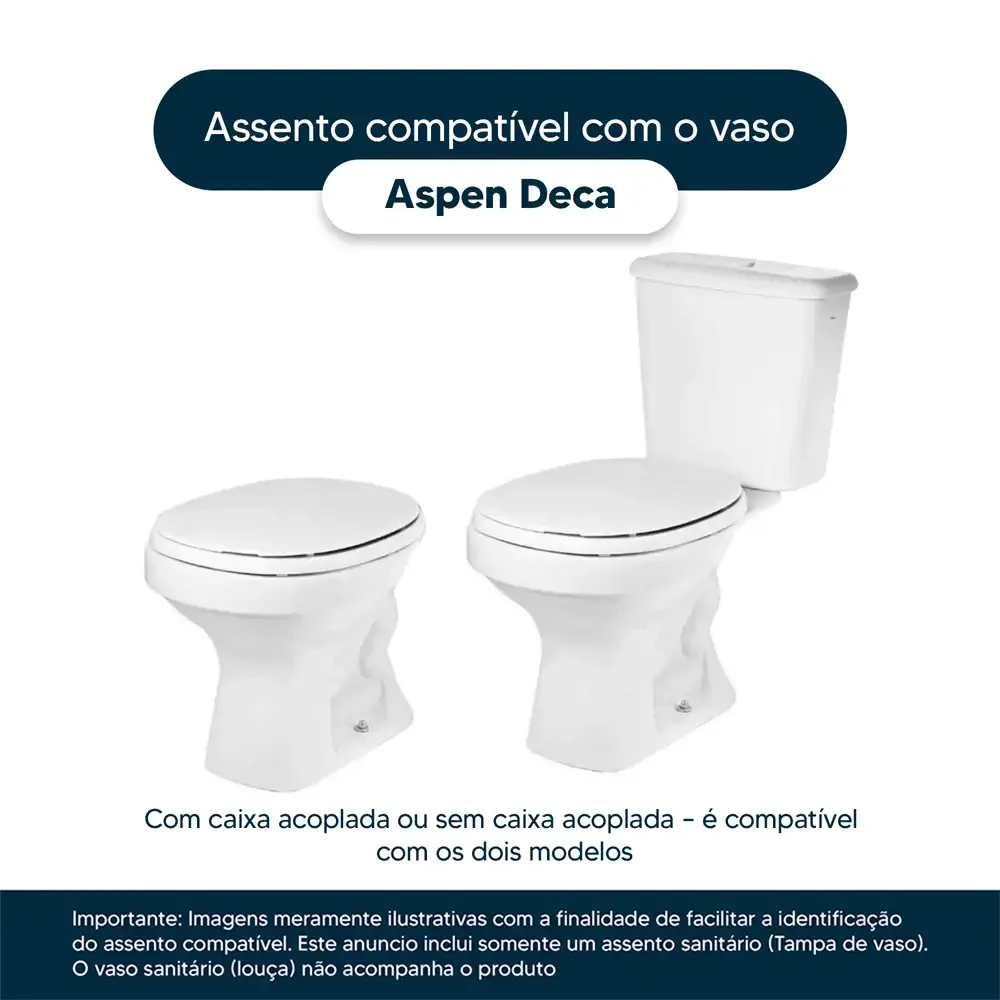 Assento Sanitário Aspen Caramelo para vaso Deca - 3