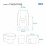 Assento Sanitário Happening Branco para vaso Roca - 2